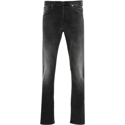 Skinny Denim Trousers Rivet Detailing , male, Sizes: W34, W31, W32, W35 - Dondup - Modalova