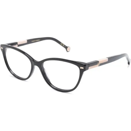 Schwarze Optische Brille Klassischer Stil , Damen, Größe: 54 MM - Carolina Herrera - Modalova