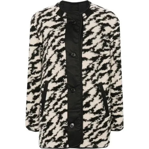 Zebra Print Wollmantel , Damen, Größe: XS - Isabel Marant Étoile - Modalova