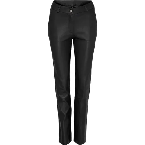 Schicke Leder Slim-Fit Hose , Damen, Größe: 3XL - NOTYZ - Modalova