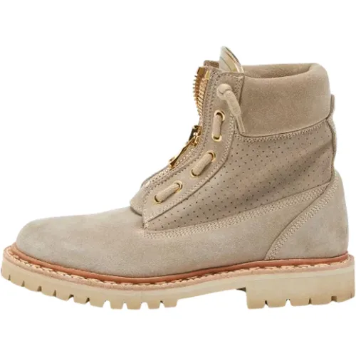 Pre-owned Leather boots , female, Sizes: 3 UK - Balmain Pre-owned - Modalova