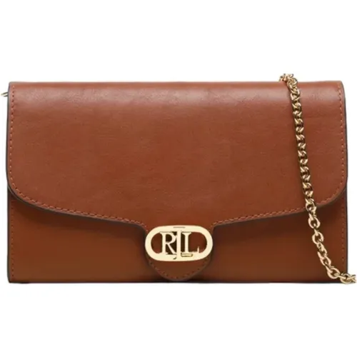 Natural Grain Leather Shoulder Bag , female, Sizes: ONE SIZE - Ralph Lauren - Modalova