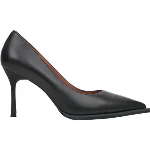 Damen Schwarze Echte Leder Pumps Mit Spitzer Zehenpartie Er00115740 , Damen, Größe: 39 EU - Estro - Modalova