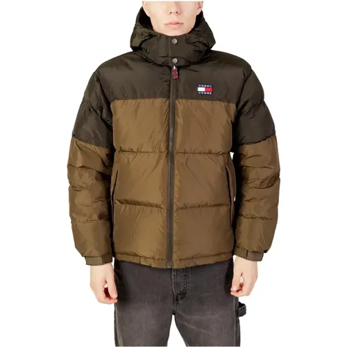 Mens Jacket with Zip , male, Sizes: 2XL, XS, L, S, XL - Tommy Jeans - Modalova