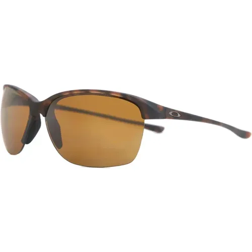 Braune Tortoise Sonnenbrille Unstoppable , Damen, Größe: 65 MM - Oakley - Modalova