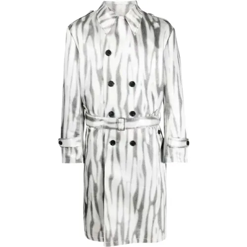 Allover Muster Doppelreihiger Trenchcoat - John Richmond - Modalova