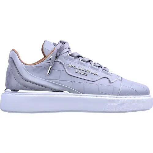 Grey Sneakers - Regular Fit , male, Sizes: 8 UK - Benjamin Berner - Modalova