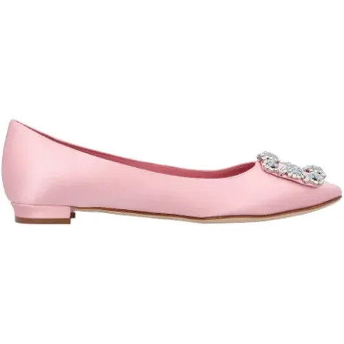 Leather flats , female, Sizes: 6 UK, 4 1/2 UK, 5 1/2 UK, 7 UK, 3 UK - Manolo Blahnik - Modalova