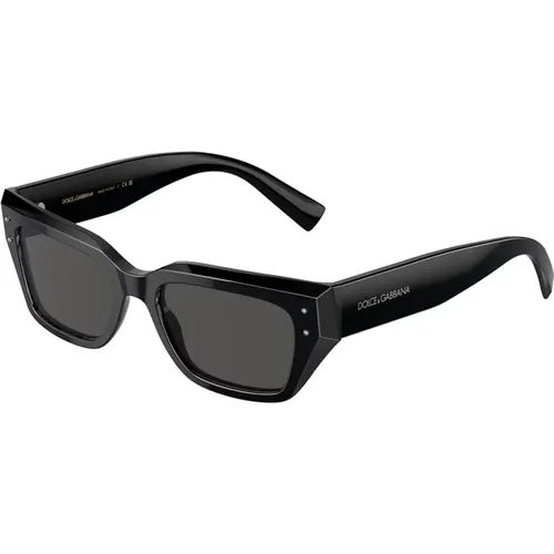 Frame Dark Grey Lens Sunglasses , female, Sizes: 52 MM - Dolce & Gabbana - Modalova