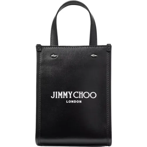 Leather Handbag with White Logo , female, Sizes: ONE SIZE - Jimmy Choo - Modalova