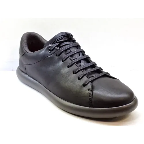 Schwarze glatte Ledersneaker mit Ballsohle - Camper - Modalova