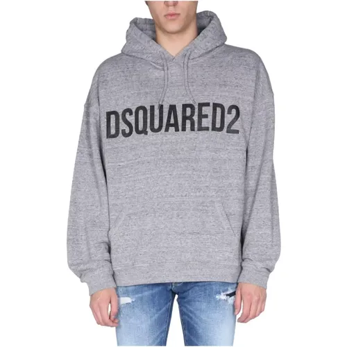 Kapuzenpullover mit Logo-Print Oversize Fit - Dsquared2 - Modalova