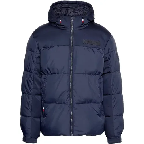 NEW York TH Warm Down Jacket With Hood , male, Sizes: 2XL, L, M, XL, S - Tommy Hilfiger - Modalova