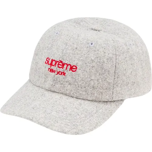 Waxed Wool 6-Panel Grey Hat , unisex, Sizes: ONE SIZE - Supreme - Modalova