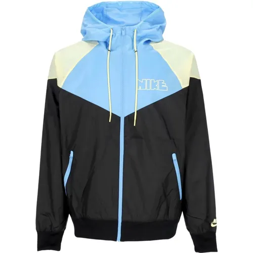 Windrunner Windbreaker Jacket Black/Blue/Lemon , male, Sizes: XL, L - Nike - Modalova