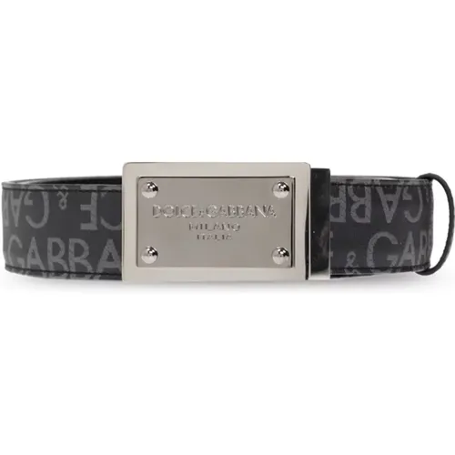 Branded Belt , male, Sizes: 115 CM, 95 CM, 100 CM, 105 CM, 110 CM, 90 CM, 85 CM - Dolce & Gabbana - Modalova