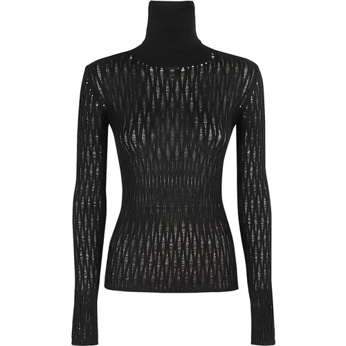 Schicker Küsten Mouline Pullover , Damen, Größe: M - Roberto Collina - Modalova