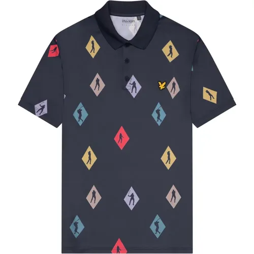 Polka Diamond Polo Shirt , Herren, Größe: XS - Lyle & Scott - Modalova