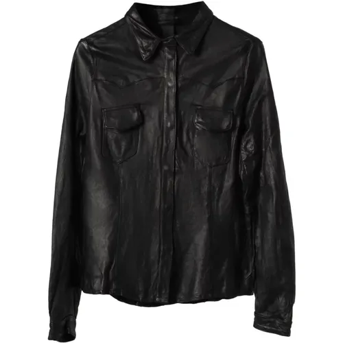 Luxurious Leather Field Shirt , female, Sizes: L, S, XS, M - Giorgio Brato - Modalova