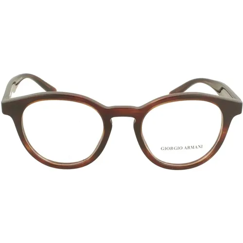 Round Shape Men's Glasses Model 7227 , male, Sizes: 50 MM, 48 MM - Giorgio Armani - Modalova