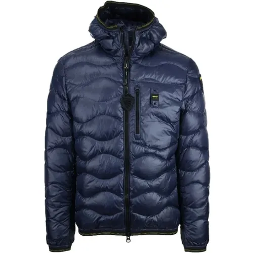 Wave Coats , male, Sizes: XL, S, 2XL, L, M - Blauer - Modalova