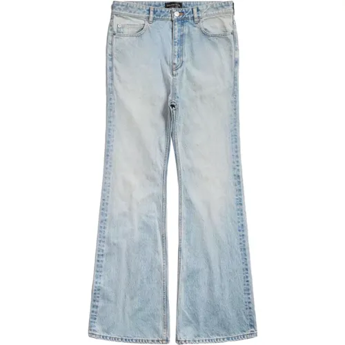 Clear High-Waisted Wide Leg Jeans , female, Sizes: W25, W26, W27 - Balenciaga - Modalova