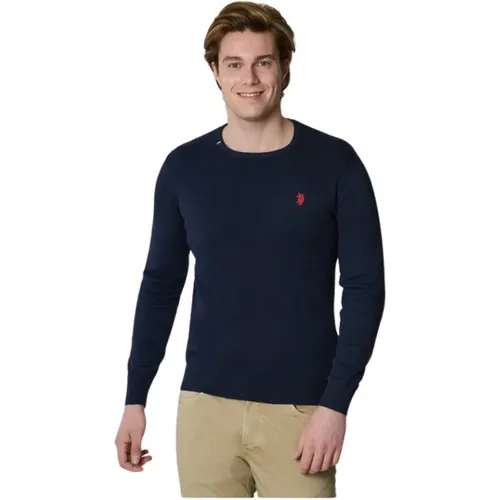 Baumwoll Rundhals Pullover , Herren, Größe: 4XL - U.S. Polo Assn. - Modalova