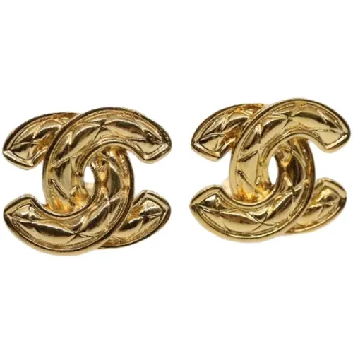 Pre-owned Metal earrings , female, Sizes: ONE SIZE - Chanel Vintage - Modalova