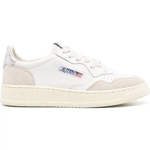 Farbblock Leder Sneakers , Damen, Größe: 39 EU - Autry - Modalova