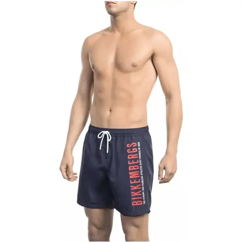 Swim Shorts with Side Print , male, Sizes: XL, 2XL, S, L, M - Bikkembergs - Modalova