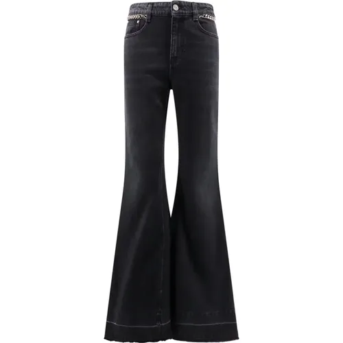 Cotton Flared Trousers Aw23 , female, Sizes: W28, W26, W27 - Stella Mccartney - Modalova