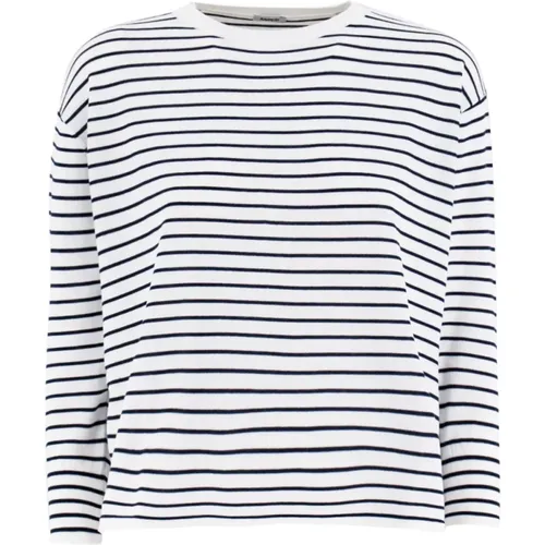 Striped Cotton Sweater , female, Sizes: M, 2XS - Aspesi - Modalova