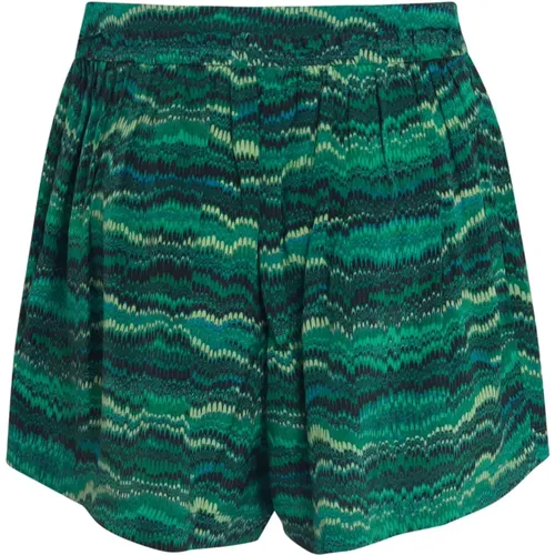 Peacock Silk Shorts , female, Sizes: XS, S - Ulla Johnson - Modalova