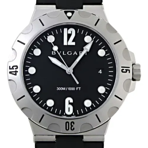 Pre-owned Stainless Steel watches , male, Sizes: ONE SIZE - Bvlgari Vintage - Modalova