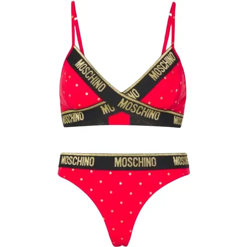 Polka Dot Lingerie Set , female, Sizes: L - Moschino - Modalova