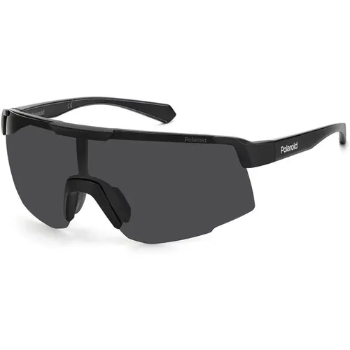 Sport Sonnenbrille Schwarz Kunststoff Grau - Polaroid - Modalova