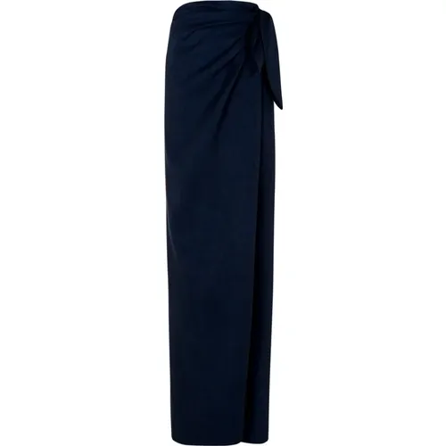 Intense linen and cupro skirt , female, Sizes: XS, L, M, XL, 2XL, S - Cortana - Modalova