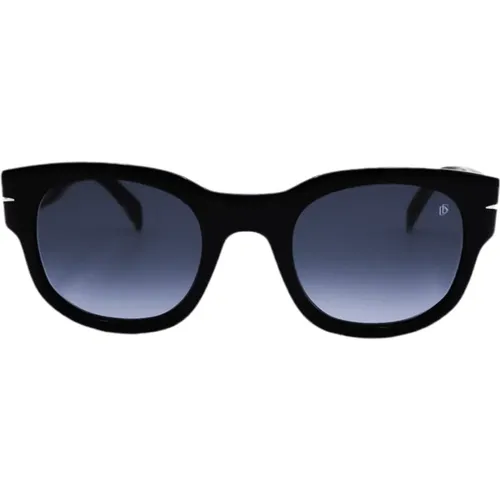 Rechteckige schwarze Sonnenbrille , Herren, Größe: 49 MM - Eyewear by David Beckham - Modalova