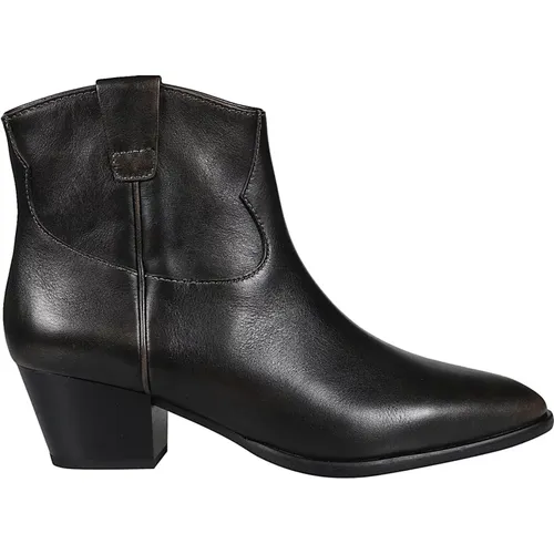 Stylische Stiefeletten,Wildleder Stiefeletten mit laminiertem Absatz - Ash - Modalova