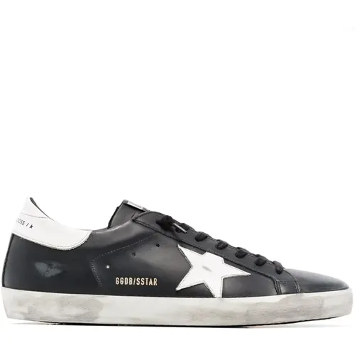 Leather Sneakers Vintage Style , male, Sizes: 8 UK, 7 UK, 9 UK, 10 UK - Golden Goose - Modalova