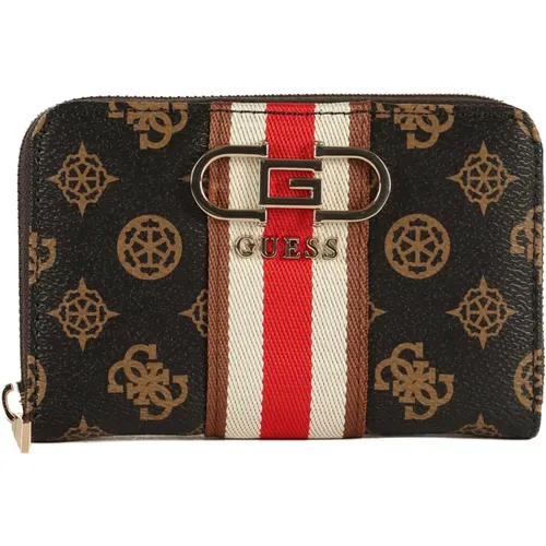 Logo Print Wallet with Zip Closure , female, Sizes: ONE SIZE - Guess - Modalova