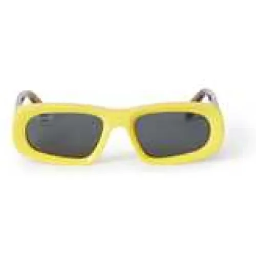 Gelb Orange Sonnenbrille für Frauen , Damen, Größe: 54 MM - Off White - Modalova