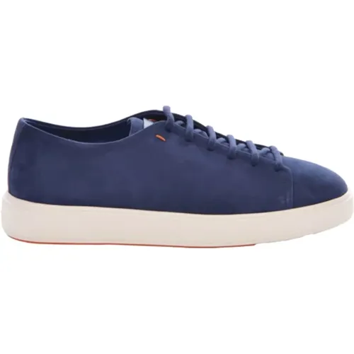 Blaue Niedrige Fu57 Schuhe , Herren, Größe: 40 EU - Santoni - Modalova