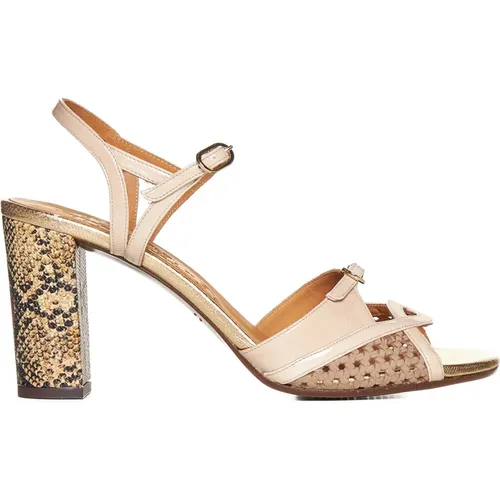 Snakeskin Effect Sandals with Gold-tone Hardware , female, Sizes: 5 1/2 UK, 3 UK, 7 UK, 6 UK, 4 UK - Chie Mihara - Modalova