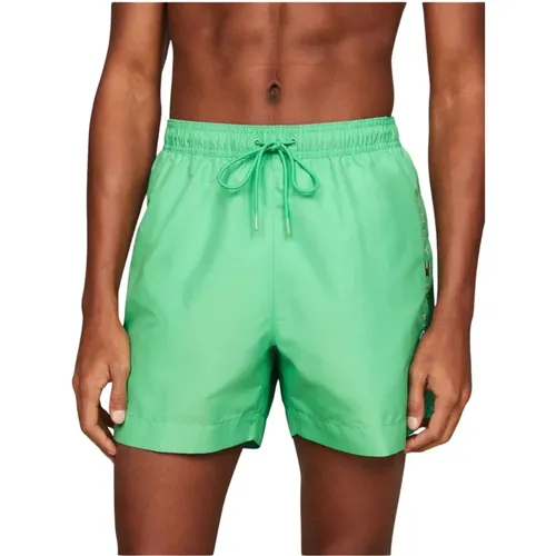 Bestickte Logo-Badeshorts - 1-teiliger Badeanzug , Herren, Größe: L - Tommy Jeans - Modalova