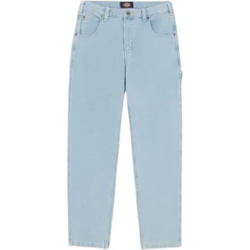 Light Wash Cotton Jersey Mens Jeans , male, Sizes: W28, W31, W32, W33, W30 - Dickies - Modalova