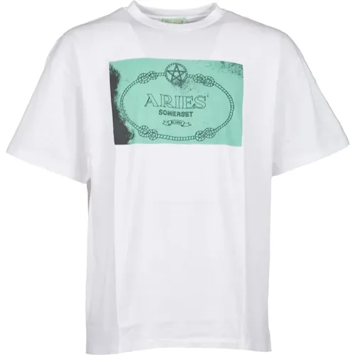 T-Shirt mit Wiccan Ring Druck Aries - Aries - Modalova