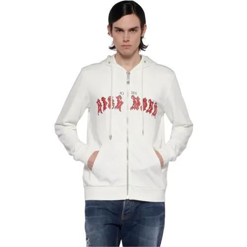 Hoodie mit Reißverschluss , Herren, Größe: XL - John Richmond - Modalova