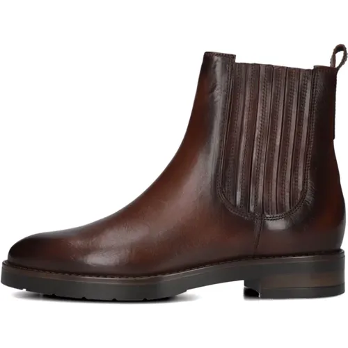 Chelsea Boots aus cognacfarbenem Lackleder , Damen, Größe: 42 EU - Notre-v - Modalova