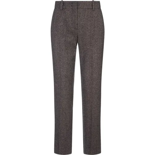 Herringbone Tailored Cigarette Trousers , female, Sizes: S, XS, M - Ermanno Scervino - Modalova